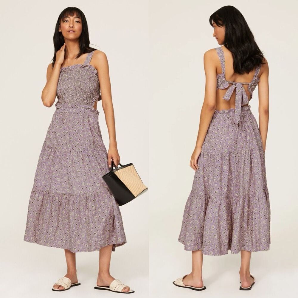 SEA NEW YORK IDA APRON MIDI DRESS